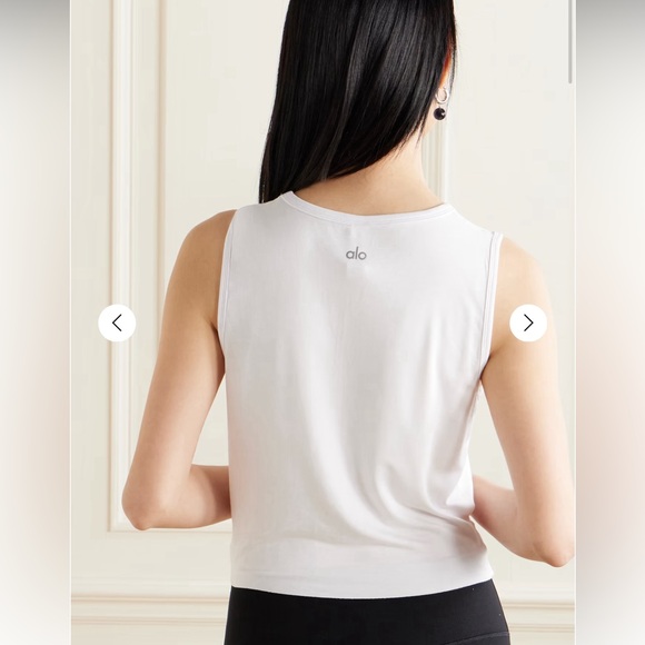 ALO YOGA Cover cropped wrap-effect stretch-jersey top - Picture 3 of 5